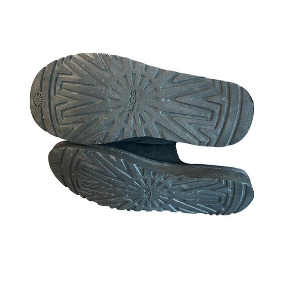 UGG Classic Tall Black Suede Leather Sheepskin Boots Size 9 - Picture 6 of 6